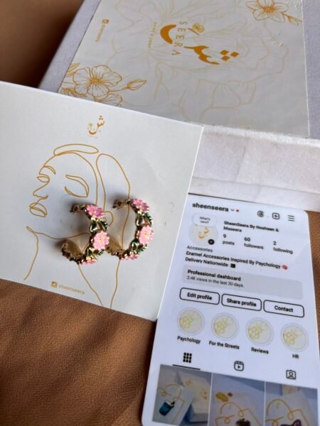 Floral C-Shaped Hoops