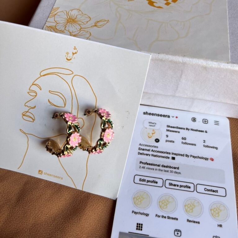 Floral C-Shaped Hoops